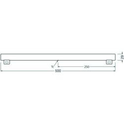 LEDVANCE LEDinestra® DIM Frosted S14s, 4.7W/927, 470 lm, länge: 500mm, 2700K, warmweiß, 2-Sockel, Dimmbar
