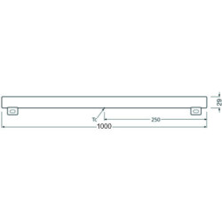 LEDVANCE LEDinestra® DIM Frosted S14s, 9.9W/927, 1055 lm, länge: 1000mm, 2700K, warmweiß, 2-Sockel, Dimmbar
