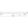LEDVANCE LEDinestra® DIM Frosted S14s, 9.9W/927, 1055 lm, länge: 1000mm, 2700K, warmweiß, 2-Sockel, Dimmbar