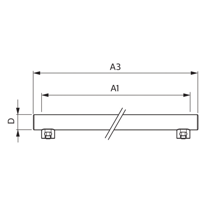 Philips PhilineaLED S14s, 3.5W/827, 375lm, 500mm, 2700K, warmweiß