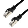 Netzwerkkabel, RJ-45 Stecker - RJ45-Stecker, CAT 7, S/FTP, halogenfrei, schwarz, 2,0 m