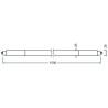 Blulaxa LED Glas Röhre 28W/865, 4250lm, 6500 K, tageslicht, länge: 150cm, KVG/VVG mit Starter