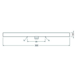 BLULAXA LED Linienlampe S14D 5W/827, 400lm, länge: 30cm, warmweiß