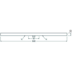 BLULAXA LED Linienlampe S14D 8.5W/827, 700lm, länge: 50cm, warmweiß