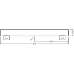 BLULAXA LED Linienlampe S14S 5W/827, 400lm, länge: 30cm, warmweiß