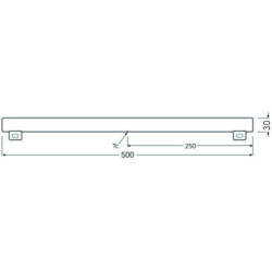 BLULAXA LED Linienlampe S14S 8W/827, 650lm, länge: 50cm, warmweiß