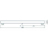 BLULAXA LED Linienlampe S14S 8W/827, 650lm, länge: 50cm, warmweiß