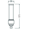 Osram DULUX D LED Kompaktlampe G24d-3, 9W/830, 990lm, 171mm, 3000K, warmweiß, 2-Pin, Ersatz für DULUX D 26W