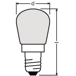 LEUCI 10W E14 Backofenlampe, 1/C Birnenformlampe T-Kolben, 50 lm, matt