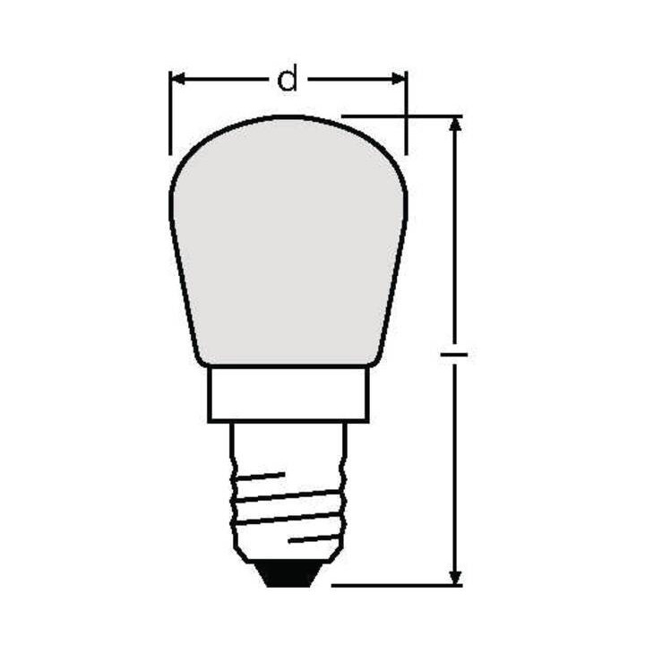 LEUCI 10W E14 Backofenlampe, 1/C Birnenformlampe T-Kolben, 50 lm, matt