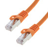 Netzwerkkabel, RJ-45 Stecker - RJ45-Stecker, CAT 7, S/FTP, halogenfrei, orange, 50,0 m