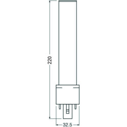 Osram DULUX S LED Kompaktlampe G23, 6W/840, 700lm, 220mm, 4000K, kaltweiß, 2-Pin, für alte DULUX S 11W