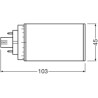 Osram DULUX T/E LED Kompaktlampe GX24Q, 6W/830, 630lm, 102.8mm, 3000K, warmweiß, 4-Pin, für alte DULUX T/E 13W