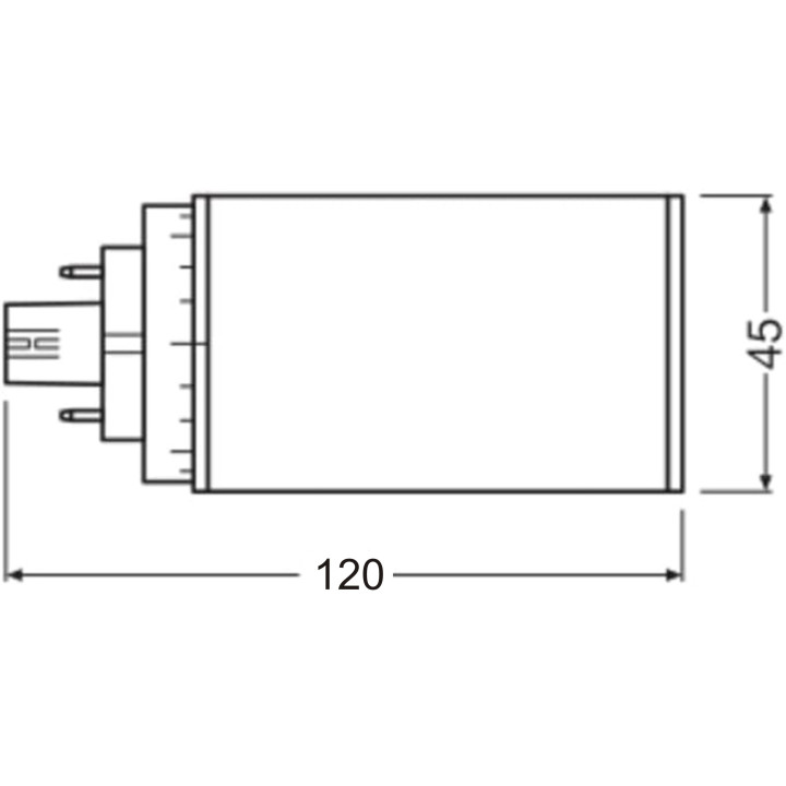Osram DULUX T/E LED Kompaktlampe GX24Q, 10W/840, 1100lm, 139.8mm, 4000K, kaltweiß, 4-Pin, für alte DULUX T/E 26W