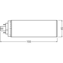 Osram DULUX T/E LED Kompaktlampe GX24Q, 16W/830, 1620lm, 154.8mm, 3000K, warmweiß, 4-Pin, für alte DULUX T/E 32W