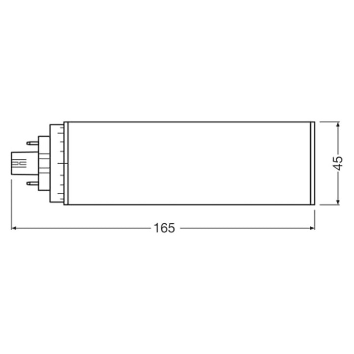 Osram DULUX T/E LED Kompaktlampe GX24Q, 20W/830, 2025lm, 125mm, 3000K, warmweiß, 4-Pin, für alte DULUX T/E 42W
