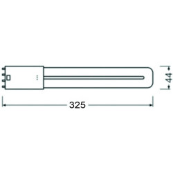 Osram DULUX L LED Kompaktlampe 2G11, 12W/830, 1350lm, 324.5mm, 3000K, warmweiß, 4-Pin, für alte DULUX L 24W