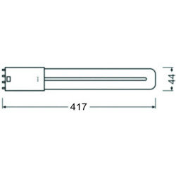 Osram DULUX L LED Kompaktlampe 2G11, 18W/830, 2070lm, 416.5mm, 3000K, warmweiß, 4-Pin, für alte DULUX L 36W