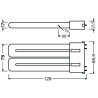 Osram DULUX F LED Kompaktlampe 2G10, 8W/840, 1000lm, 125mm, 4000K, kaltweiß, 4-Pin, für alte DULUX F 18W