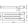 Osram DULUX F LED Kompaktlampe 2G10, 12W/830, 1350lm, 169.5mm, 3000K, warmweiß, 4-Pin, für alte DULUX F 24W