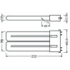 Osram DULUX F LED Kompaktlampe 2G10, 20W/830, 2250lm, 221.5mm, 3000K, warmweiß, 4-Pin, für alte DULUX F 36W