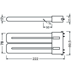 Osram DULUX F LED Kompaktlampe 2G10, 20W/840, 2500lm, 221.5mm, 4000K, kaltweiß, 4-Pin, für alte DULUX F 36W