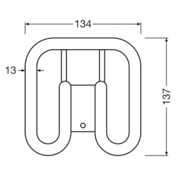 Osram DULUX SQ LED Kompaktlampe GR8, 7W/830, 720lm, 134x137mm, 3000K, warmweiß, 2-Pin, für alte DULUX SQ 18W