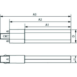 Philips CorePro PL-S LED Kompaktlampe G23, 3,5W/830, 360lm, 137mm, 3000K, warmweiß, 2-Pin, für alte Philips PL-S 7W