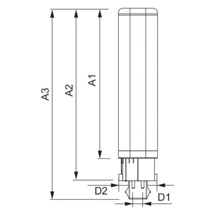 Philips CorePro PL-C LED Kompaktlampe G24Q, 6.5W/830, 700lm, 148mm, 3000K, warmweiß, 4-Pin , für alte PL-C 18W