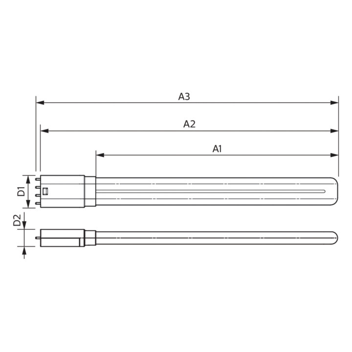 Philips CorePro PL-L LED Kompaktlampe 2G11, 12W/830, 1440lm, 312mm, 3000K, warmweiß, 4-Pin , für alte PL-L 24W