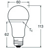 Ledvance CLASSIC A75 P, 10W/840, 4000K, E27, 1055lm LED-Glühlampe, kaltweiß