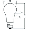Ledvance CLASSIC A100 P, 13W/827, 2700K, E27, 1521lm LED-Glühlampe, warmweiß