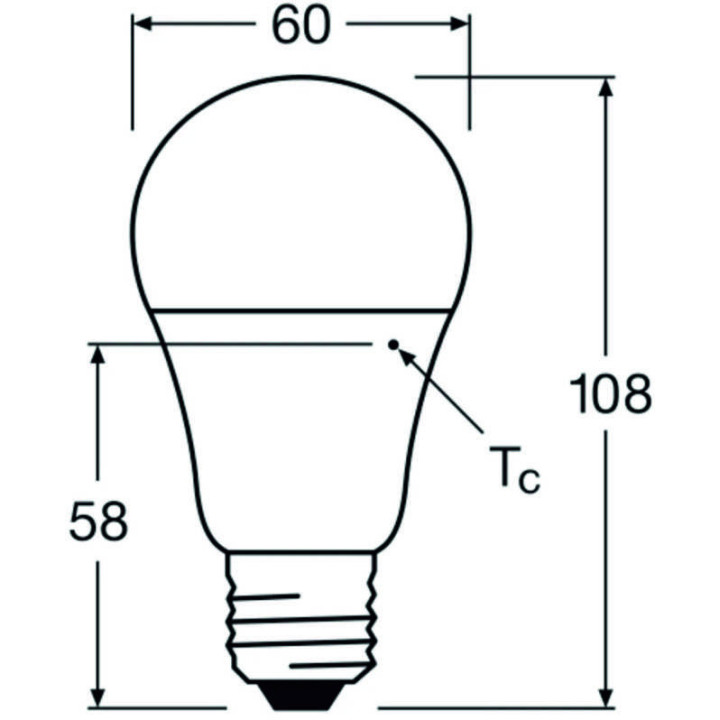 Ledvance CLASSIC A60 P, 8.8W/827, 2700K, E27, 806lm LED-Glühlampe, warmweiß, dimmbar