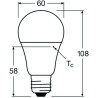 Ledvance CLASSIC A60 P, 8.8W/827, 2700K, E27, 806lm LED-Glühlampe, warmweiß, dimmbar