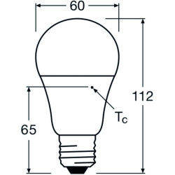 Ledvance CLASSIC A75 P, 10.5W/827, 2700K, E27, 1055lm LED-Glühlampe, warmweiß, dimmbar