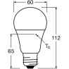 Ledvance CLASSIC A75 P, 10.5W/827, 2700K, E27, 1055lm LED-Glühlampe, warmweiß, dimmbar