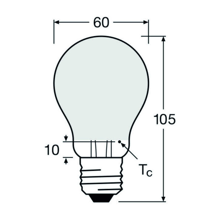 Ledvance Filament LED CLASSIC A40 P, 4W/827, 2700K, E27, 470lm, LED-Filament-Glühlampe, warmweiß, mattiert