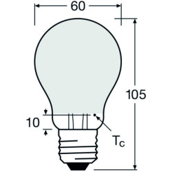 Ledvance Filament LED CLASSIC A40 P, 4W/840, 4000K, E27, 470lm, LED-Filament-Glühlampe, warmweiß, mattiert