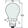 Ledvance Filament LED CLASSIC A75 P, 7.5W/827, 2700K, E27, 1055lm, LED-Filament-Glühlampe, warmweiß, mattiert