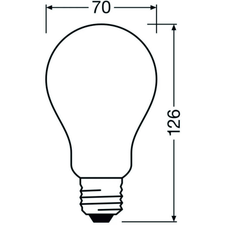 Ledvance Filament LED CLASSIC A150 P, 17W/827, 2700K, E27, 2452lm, LED-Filament-Glühlampe, warmweiß, mattiert