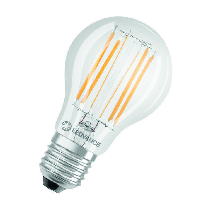 Ledvance Filament LED CLASSIC A75 P, 7,5W/827, 2700K, E27, 1055lm, LED-Filament-Glühlampe, warmweiß, dimmbar, klar