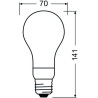 Ledvance Filament LED CLASSIC A150 P, 18W/827, 2700K, E27, 1521lm, LED-Filament-Glühlampe, warmweiß, dimmbar, frosted