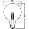 Ledvance Vintage 1906, GLOBE 125, 6.5W/824, 2400K,  E27, 650lm, Globform, dimmbar