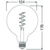 Ledvance Vintage 1906, LED BGLBD, 4W/820, 2400K,  E27, 300lm, Globform, dimmbar