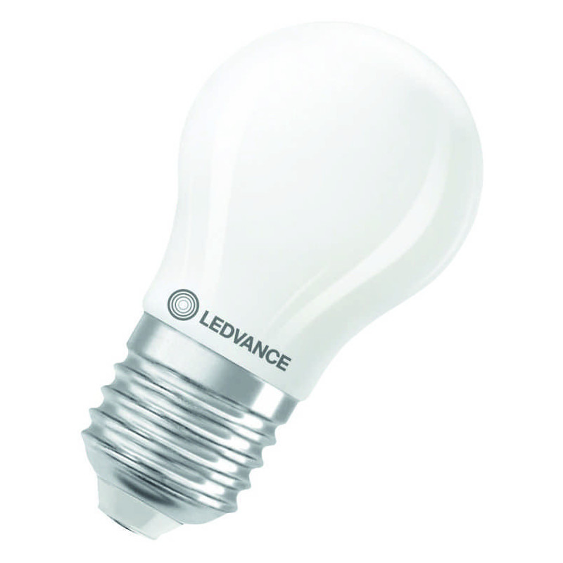 Ledvance LED Classic P 40, 3.4W/827, 2700K, E27, 470lm, LED-Miniballform, warmweiß, dimmbar, frosted