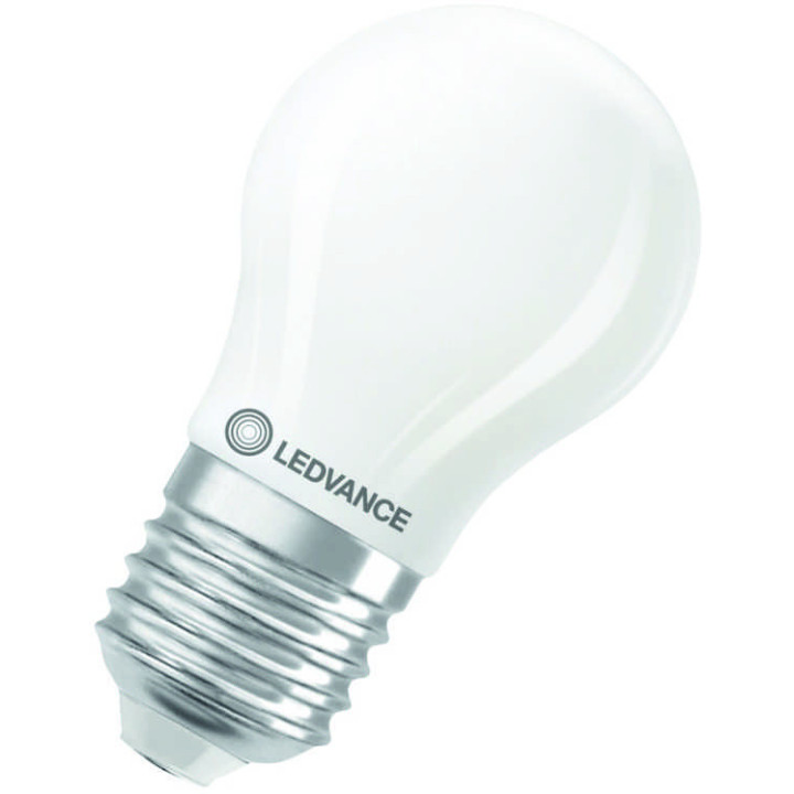 Ledvance LED Classic P 40, 3.4W/827, 2700K, E27, 470lm, LED-Miniballform, warmweiß, dimmbar, frosted