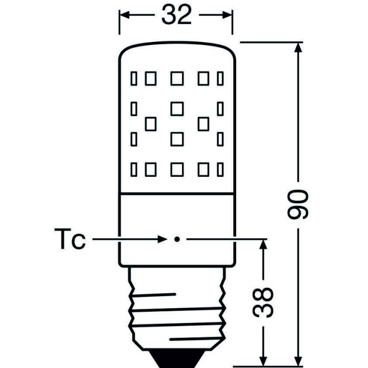Osram LED SPECIAL T SLIM DIM 60, 7.3W/827, 2700K, E27, 806lm, warmweiß, dimmbar