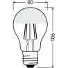 Ledvance LED CLASSIC A MIRROR P 6.5W/827, 2700K, E27, 605lm, warmweiß, Glühlampe mit Spiegel