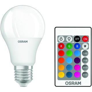 Osram LED Retrofit RGBW 60 FR, 9W/27, 2700K, E27, mit Fernbedienung
