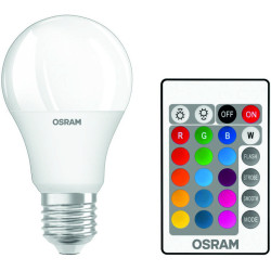 Osram LED Retrofit RGBW 60 FR, 9W/27, 2700K, E27, mit Fernbedienung